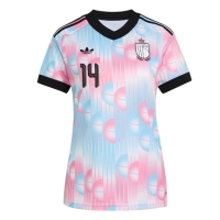 Camiseta Bélgica Dodi Lukebakio #14 Segunda Equipación Replica Mundial 2026 para mujer mangas cortas